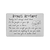 Step Brothers Wallet Card from Sister, Family isn't Always About Blood, Bonus Brother Stepbrother Cards, Like a Brother, Brother in Law, Adopted Brother, Christmas Birthday Presents