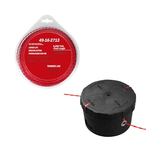 TOKDOOT 49-16-2714 Easy Load Trimmer Head Replacement for Milwau-kee M-18 String Trimmers & 49-16-2713 Trimmer Line for Milwau-kee Trimmer 2725-20 Weed Eater String -red 0.095-250ft