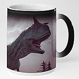 Carnotaurus Dinosaur Color Changing Mug - Dinosaur Heat Changing Mug Dinosaur Disappearing Mug Magic Mug Heat Sensitive - Dinosaur Cup Room Decor Gifts Ideas for Dinosaur Lovers Kids Boys