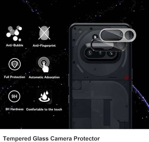Image of Xmon Back Camera Lens Protector for Nothing Phone 3A (1 Pack) Premium Camera Glass Protector Guard, Anti-Scratch, Ultra-Clear, Easy Installation