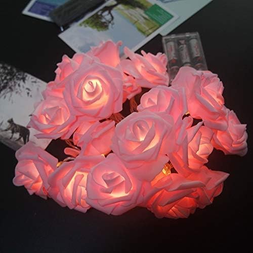 Gesto Serial String Lights - 14 LED Pink Rose, 10 Feet Fairy Lights for Home Decor,Mandir,Pooja Room,Valentine,Deepawali & Diwali Decoration, Christmas,Festival | Indoor & Outdoor Decorative Lights