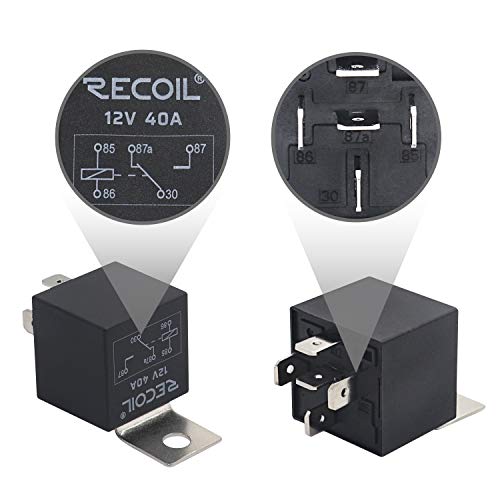 Recoil 2 Pack Automotive 5Pin 30/40A 12V SPDT Relays with Interlocking