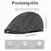 ACWOO Schiebermütze Herren Barrette Flat Cap Schirmmütze, Einstellbar