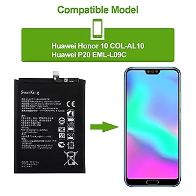 Replacement Battery Compatible with HB396285ECW Huawei Honor 10 COL-AL10, COL-L29, COL-L19 / Huawei P20 EML-L09C, EML-L29C with Toolkit