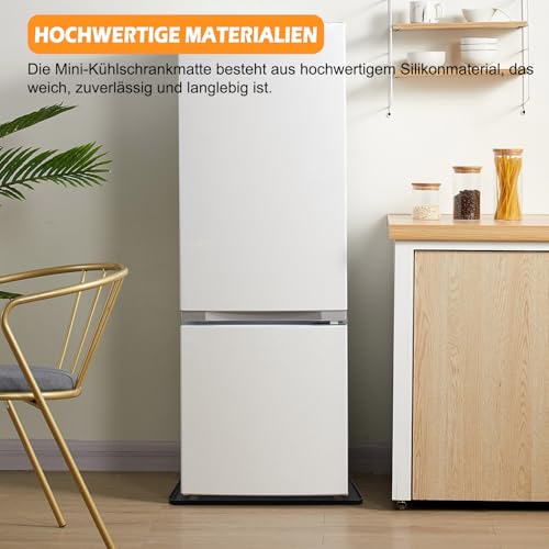 YedZen Tropfschale, 60x60cm Silikon Bodenmatte für Kühlschrank, Kühlschrankmatte mit 2cm Erhöhtemfür Rand Verhindert Wasserlecks ＆Bodenschutz, Abtropfschale für Trockner, Waschmaschine, Weinschrank