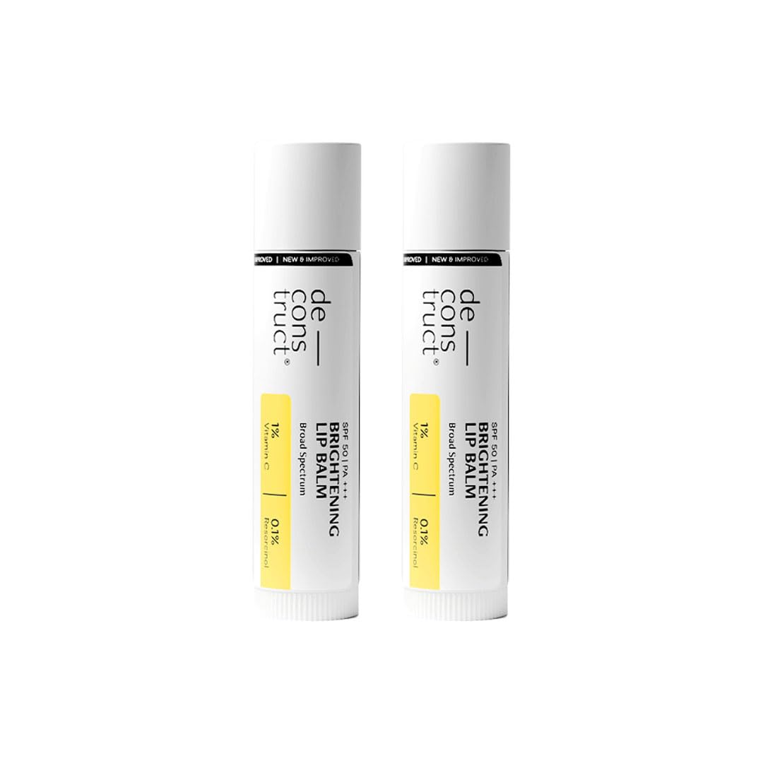 Deconstruct Brightening Lip Balm with SPF 30,For Dark,Pigmented,Dry,Flaky Lip,SPF 30 for Sun Damage & Discoloration,Lip Balm for Glossy Buttery Soft Pink Lips,For Women & Men,(4 gm)(8 Gm(Pack of 2))