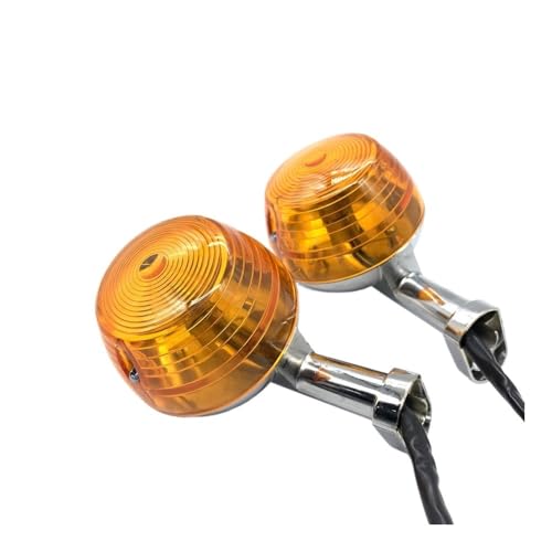 Feux direction et clignotants en acier arrière ronds métal zingué pour restauration moto