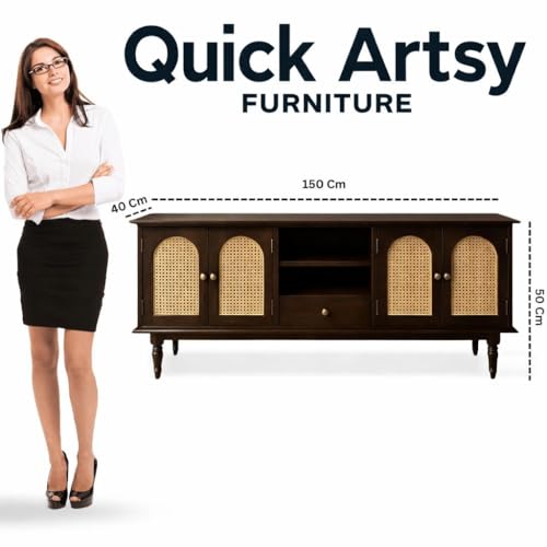 Image of TV Stand for 65 inch TV, Dark Chocolate | WALNUT TK-25