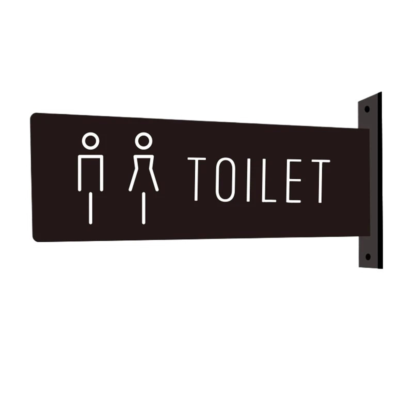 Letrero de Aseo Señal de inodoro doble cara, señales pared lateral baño, recordatorio, puerta montadas lateralmente for hombres y mujeres(1)