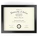 ARTEZA Document Frame 8.5" x 11" Award Plaque - Real Glass Front - Solid Wood Finish - Mounting Hooks for Certificate Display