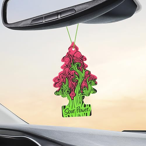 Image of LITTLE TREES Car Air Freshener | Hanging Tree Provides Long Lasting Scent for Auto and Home | 24 Air Fresheners |Sour Power