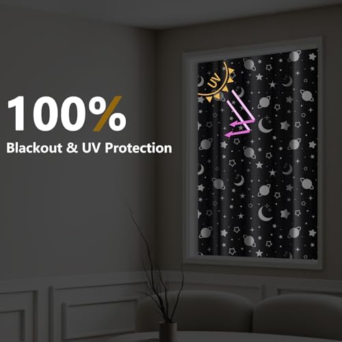 Yelmzir Portable Blackout Blind with Suction Cups, Adjustable Window Black Out Curtains No Drill, Temporary Blackout Window Covering for Bedroom, Travel, RV, 78" x 51" - 2