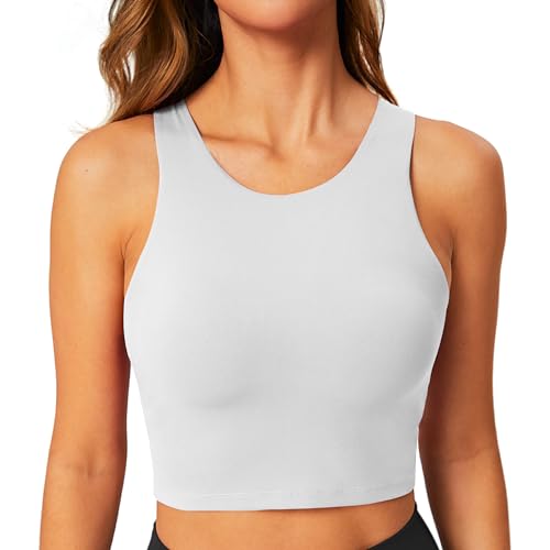 BAYDI Sport BH Damen ohne Buegel Bustier Hochgeschlossenes Crop Top...