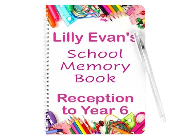 School memories book personalised. Reception to year 6 notebook journal eco friendly. Back to school. Starting school book, memory journal