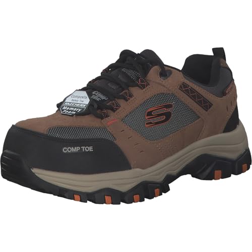 Skechers GREETAH, Zapatillas para Hombre, Brown Suede Leather W/ Textile, 43 EU