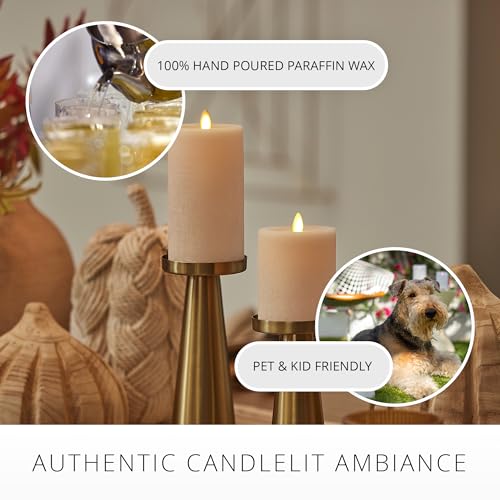 Luminara 998415 Flameless Candle Led Pillar Irish Cream Chalky Linen Finish thumb #4