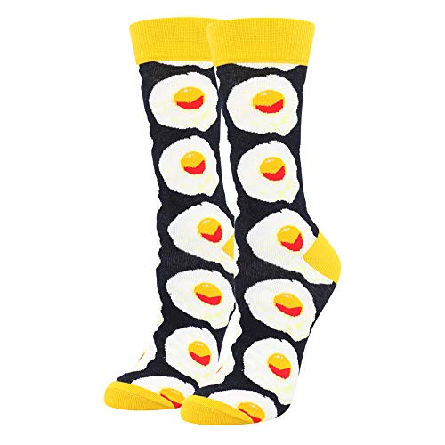 Novelty Funny Crew Socks for Women and Girls, Cute Animal and Food Designs, Cotton Material
