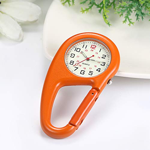 Reloj de montaña unisex de cuarzo con mosquetón y esfera luminiscente 4