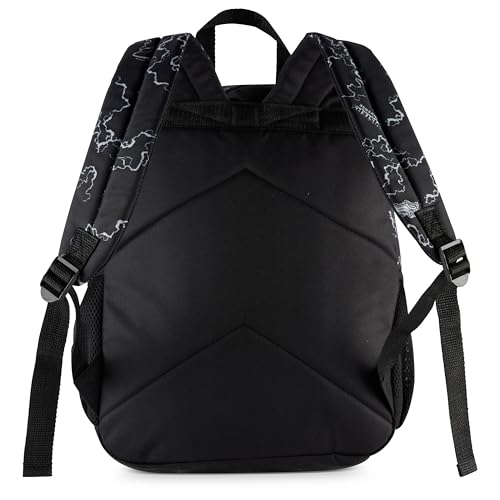 Image of AI ACCESSORY INNOVATIONS Masters of the Universe Castle Grayskull Backpack for Kids, 16 Inch Bookbag featuring He-Man & Skeletor, Black