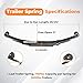 dreamdragon Tandem Trailer Axle Suspension Kit – 3,500 lbs 4 Leaf Springs with U-Bolts & Hangers Included
