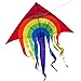 Produktbild CIM Großer Kinder-Drachen - SUPER-Drachen Rainbow Delta XL rot  Einleiner Flugdrachen für Kinder ab 6 Jahren - 150x166cm - inklusiv Drachenschnur und Streifenschwänze