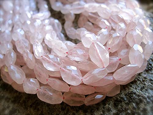 Quartz rose perles de qualité supérieure ovales facettés LKBEADS
