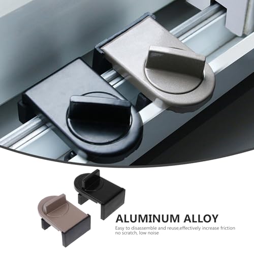 Cerradura de ventana corrediza Toddmomy de aluminio con bloqueo de seguridad antirrobo 5