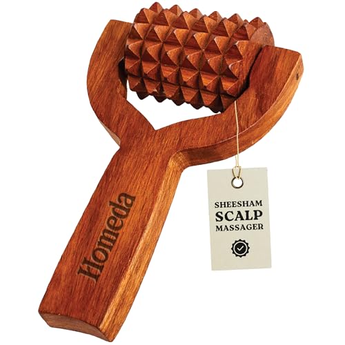 Balayantra for Hair Growth Roller | Head Roller Bala Yantra | Wooden Derma Roller Balyantra for Hair | Wood Head Massage & Scalp Massager - Pain Relief & Blood Circulation