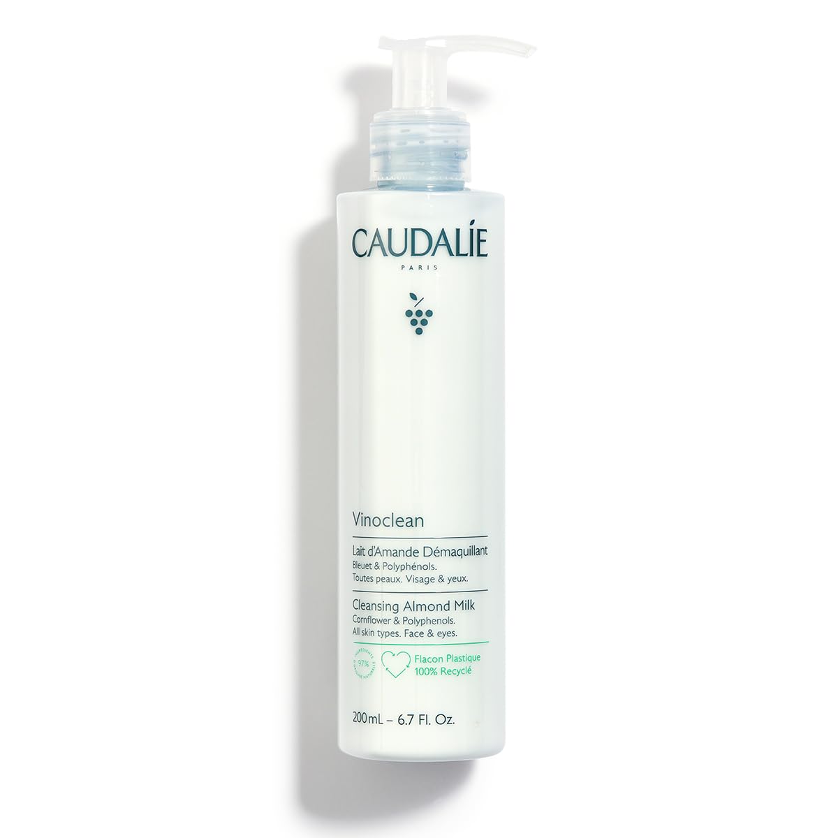 Caudalie - Vinoclean- Leche de almendra Desmaquillante 200 ml (2 paquetes) (2)