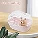 MUYG Hamster Carrier Cage with Water Bottle,Portable Hamsters Travel Cage Plastic Guinea Pig Carrying Cases Small Animal Carry Cage for Dwarf Hamsters Chinchillas Hedgehog Mouse(Pink)