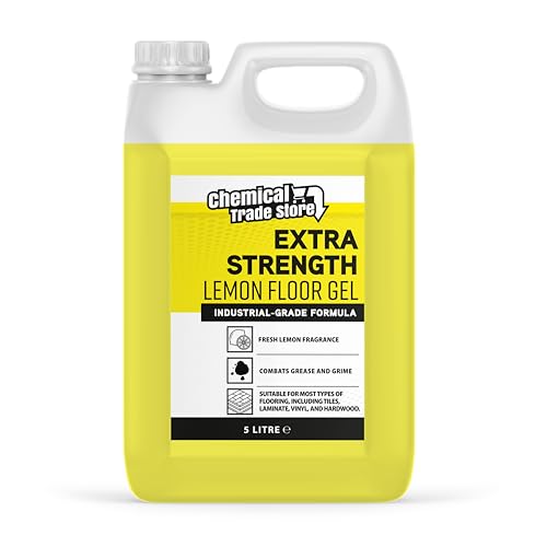 Chemical Trade Store - Lemon Floor Gel 5L - Professional Floor Cleaner for Laminate, Vinyl, Tile, Wood & More - Powerful, Streak-Free, Fresh Lemon Scent