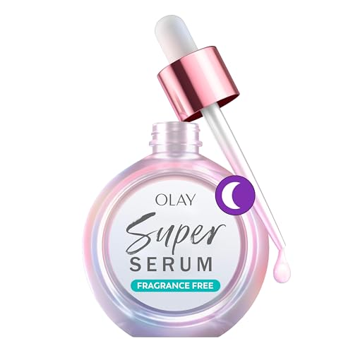 Olay Super Serum Night Repair, Fragrance-Free – Niacinamide, Peptide, Salicylic & Lactic Acid, Glycerin ​- 5-in-1 Skin Care Benefits – Hydrating, Evens Tone, Reduces Dark Spots, Anti-Aging, 1.0 Oz