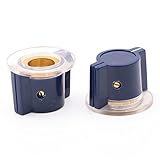 GD-PARTS Marconi Style Plastic Knobs For Hifi Vintage Marconi Neve Style Audio Instrument Guitar Effect Pedal Cabinet Double Set Screws 1/4' 6.4mm Brass Insert Bulkx10PCS (Dark Blue)