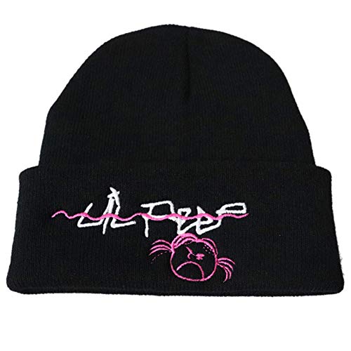 Knit Lil Peep Chapeau Brodé Chapeau Crybaby Imprimer Bonnet Réglable