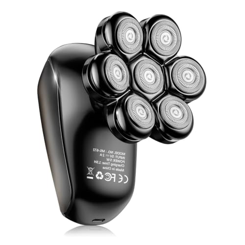 SHPAVVER Head Shavers for Bald Men: 5-in-1 Upgraded Electric Razor - IPX7 Waterproof Shaving...