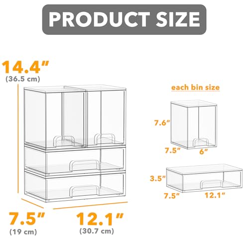 SpaceAid Baby Flaschen Organizer mit 4 Schubladen, 36.5cm H – Ansicht 2