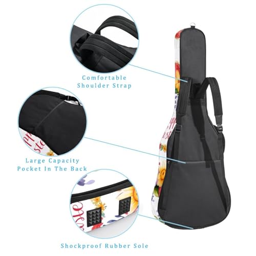 Sac guitare acoustique contre la pluie et les chocs étui 101,6 cm