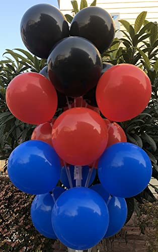 100 Pcs 12 Inch Red Royal Blue Black Latex Balloons Decoration, Birthday Wedding Baby Shower Party Balloons Decoration(Red Blue Black) - Image 5