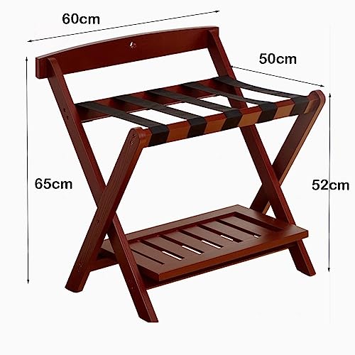 Range-valise pliable en bois avec étagère basse pour optimiser votre chambre d'amis