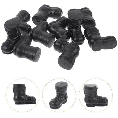 ULTECHNOVO 10 Pares Mini Botas De Papai Noel De Natal Em Miniatura Sapatos De Papai Noel Enfeites De