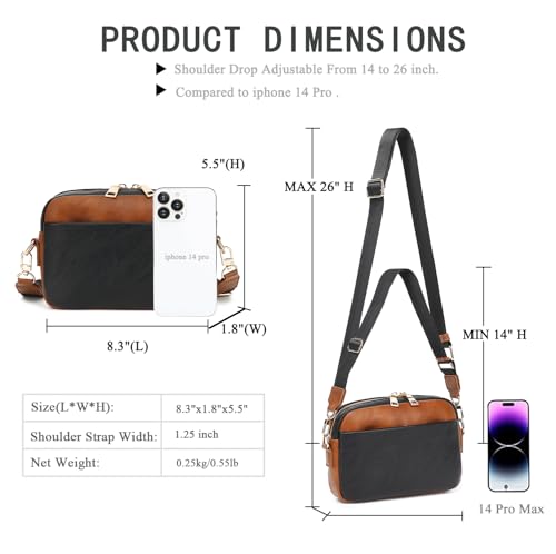 K·LORD Small Crossbody Bags for Women Vegan Leather Cell phone Purses Mini Shoulder Handbags with Wide Strap3