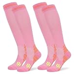 Odtmger Compression Socks (2 Pair) for Men and Women 20-30 mmHg Compression Stockings Circulation for Cycling Running Support Socks
