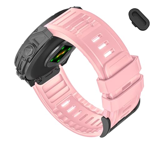 Image of 26mm Quickfit Silicone Watch Bands Compatible with Garmin Fenix 8 Pro /quatix 8 51mm /Fenix 7X /7X Pro /6X /6X Pro /5X /5X Plus /3 HR /Enduro 3 2 /Descent Mk3i 51mm /Mk2i /Tactix 8 /7 pro /epix Pro 51MM