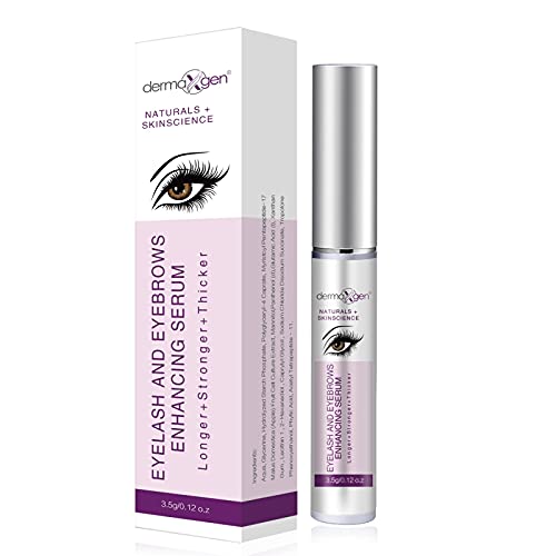 Dermaxgen Eyelash Growth Serum- Pure Organic - Enhancement For Longer, Fuller & Thicker Lashes and Eyebrows 3.5ML / FL OZ.