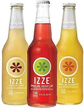 IZZE Sparkling Juice, 3 Flavor Variety Pack, 12 Fl Oz Glass Bottles, 12 Count