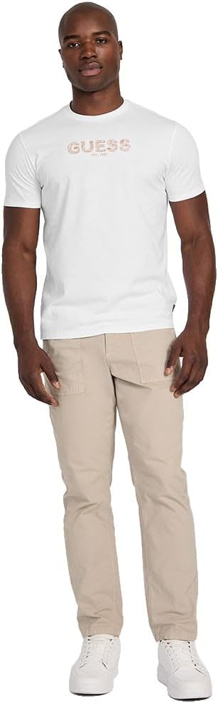 Guess Men's Eco Short Sleeve Guess Embroidery Logo