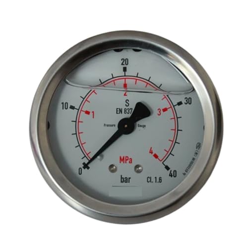 Manómetro axial G1/4 de alta escala 0-40bar para monitorizar la presión con exactitud