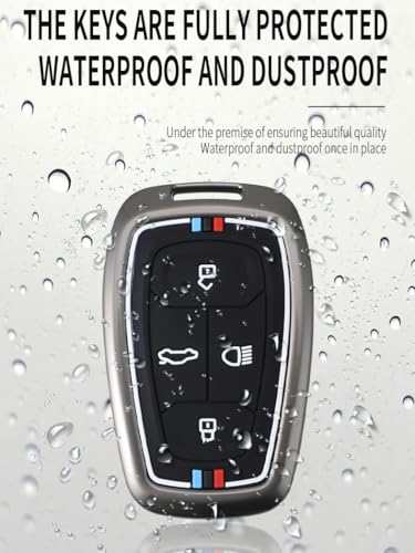 Image of JVCV Rugged Armor Metal Key Cover Compatible with Tata Nexon Harrier Tiago EV Altroz Tigor Safari Nexon EV Punch Punch EV | Shockproof Scratch-Resistant 360 Protection | Premium Car Key Case