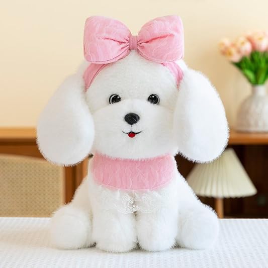Image of SCOOBA Adorable Maltese Puppy Soft Toy 35cm (Maltese Puppy Pink)