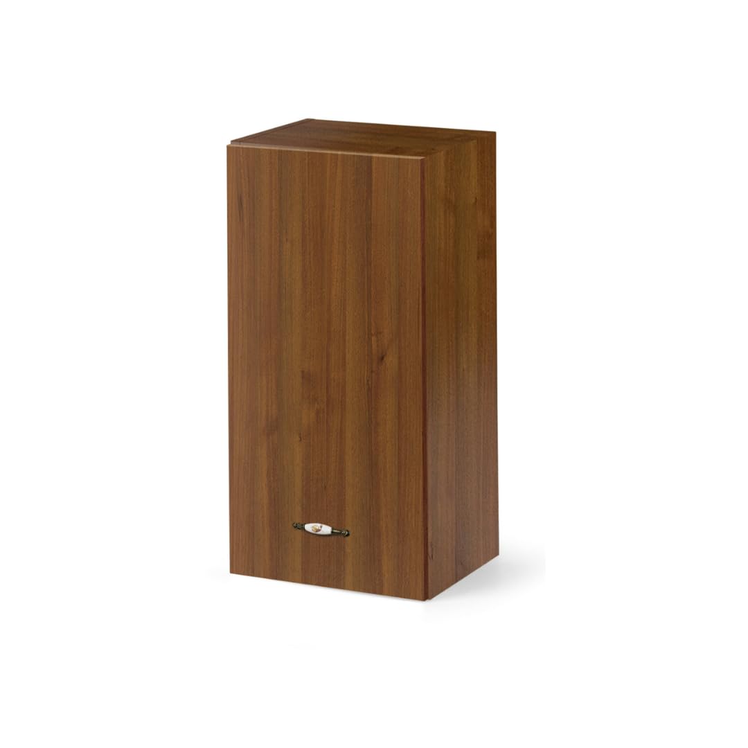 Linea Azzurra Pensile Cucina Sospeso 30 con 1 Anta e 2 Ripiani Mobile in Legno Made in Italy H72xL30xP32 cm cm Facile da Montare (Noce Antico)
